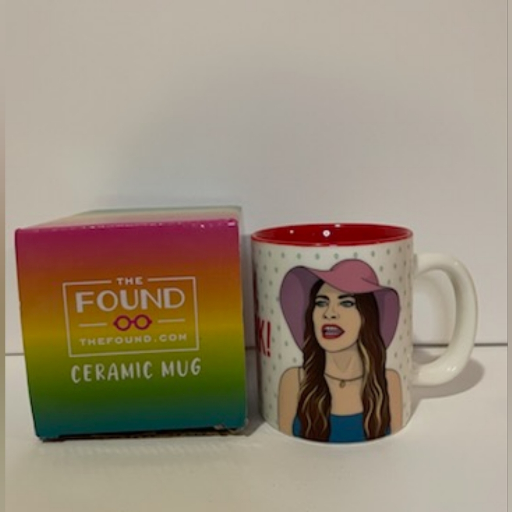 The Found Ceramic Mug with Gloria From Modern Family, "EW WORK!" NIB